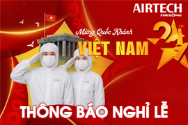 THÔNG BÁO NGHỈ LỄ QUỐC KHÁNH 2/9 - AIRTECH THẾ LONG