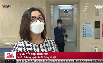 F0 gia tăng, các khu chung cư đông dân ở Hà Nội siết chặt phòng dịch, sử dụng Máy khử khuẩn thang máy Airtech Theo VTV24