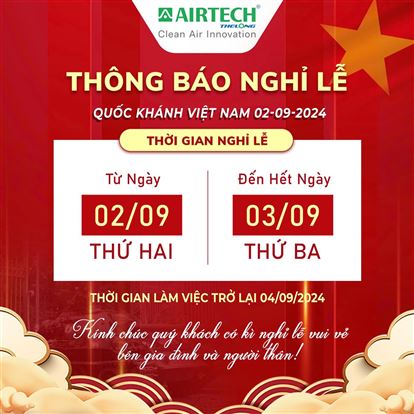 THÔNG BÁO LỊCH NGHỈ LỄ QUỐC KHÁNH