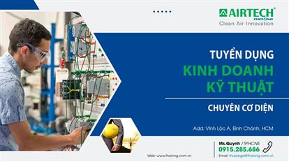 AIRTECH Thế Long Tuyển gấp Nhân viên Kinh doanh Kỹ thuật - Chi nhánh Hồ Chí Minh