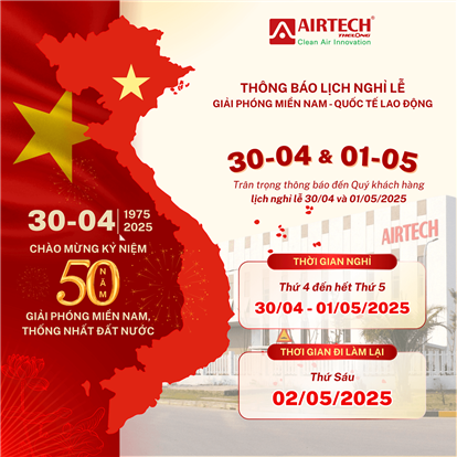 AIRTECH THẾ LONG THÔNG BÁO NGHỈ LỄ 30/4-01/5