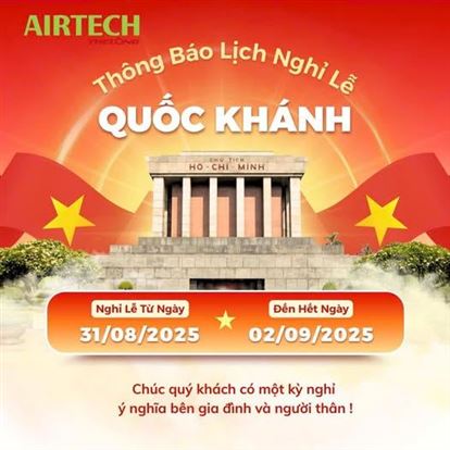 THÔNG BÁO NGHỈ LỄ QUỐC KHÁNH 2/9 - AIRTECH THẾ LONG